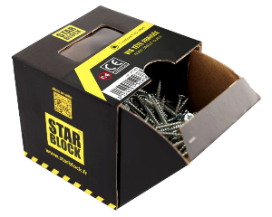 VIS 6x30 POUR BOIS ET AGGLO A TÊTE FRAISEE TORX - Starblock