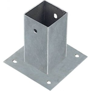 SUPPORT DE POTEAUX A SCELLER POUR POTEAUX 91X91